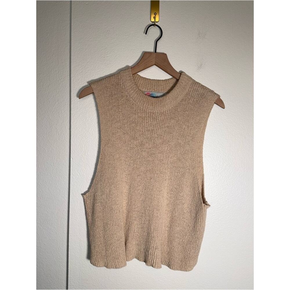 FREE PEOPLE FP BEACH chunky knit oversized comfy minimalist matching beach set L - Picture 6 of 7